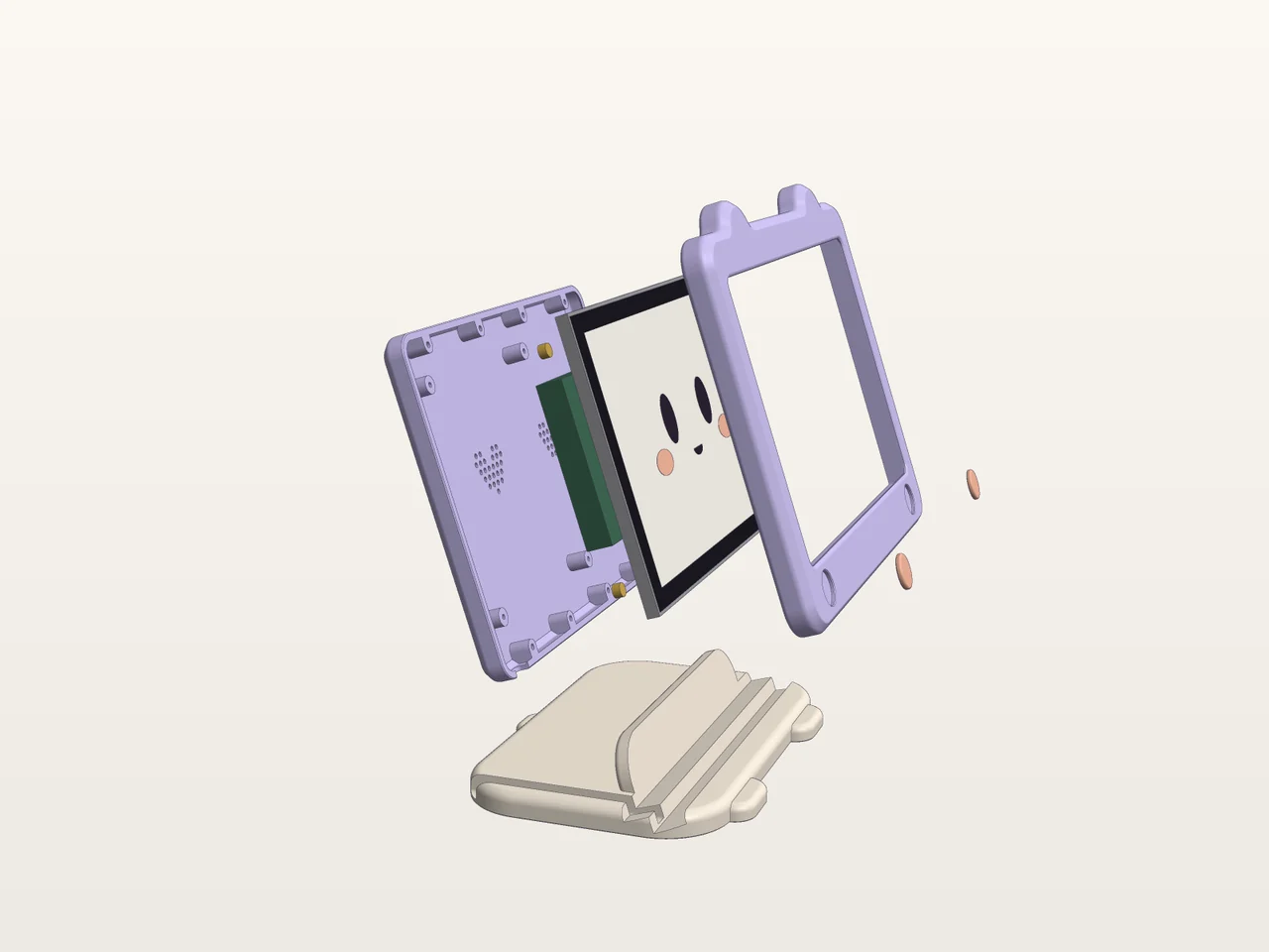 Exploded view of the case parts